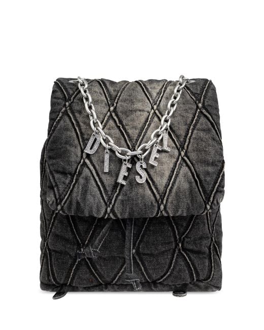 DIESEL Denim Backpack Charm-D in Black | Lyst