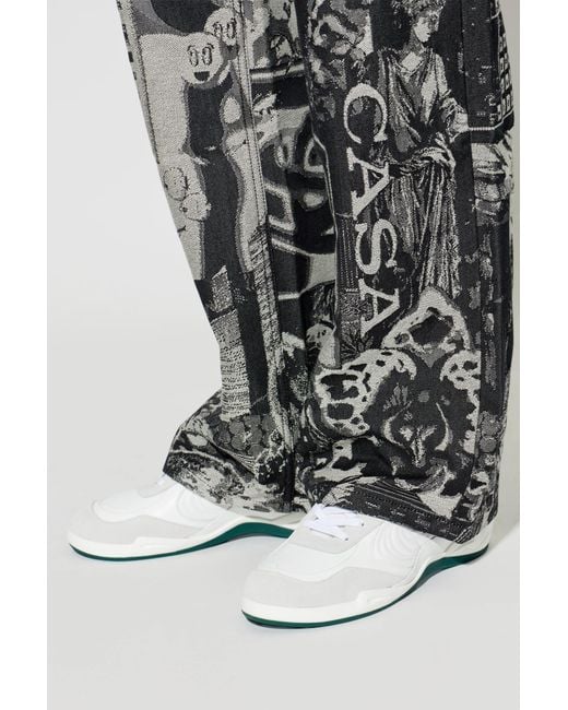Casablanca White Sports Shoes With Logo