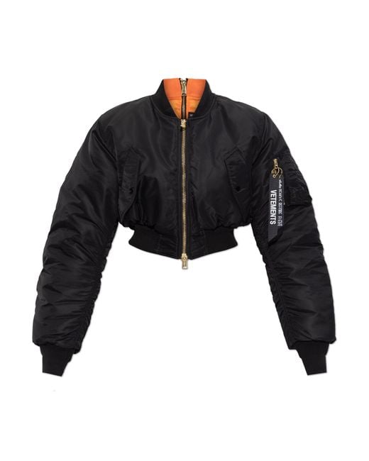 Vetements Black Bomber Jacket