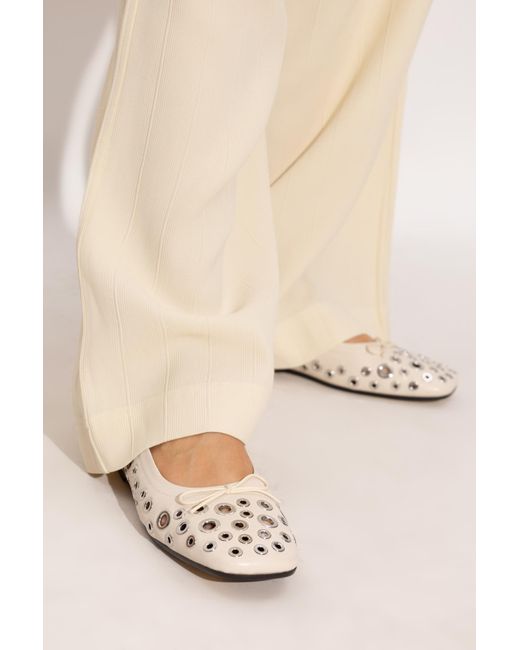 Golden Goose Deluxe Brand White Leather Ballet Flats