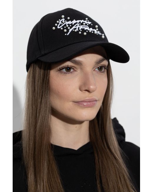 Emporio Armani Black Baseball Cap