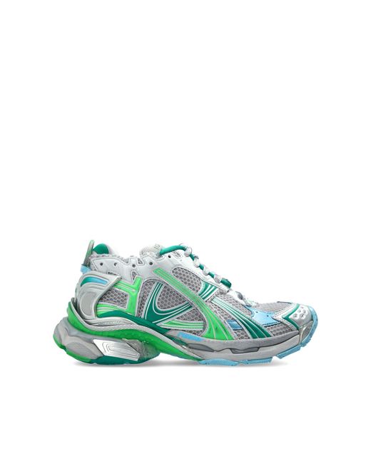 Balenciaga Green 'Runner' Sports Shoes