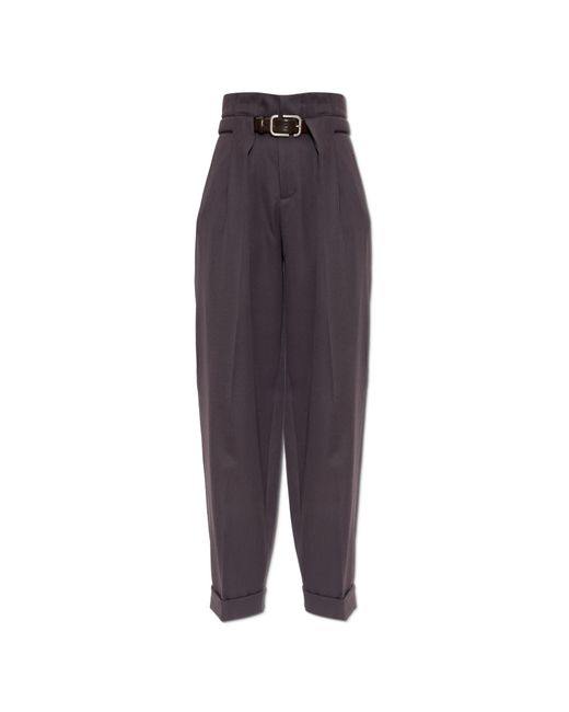 The Attico Purple Trousers With Belt