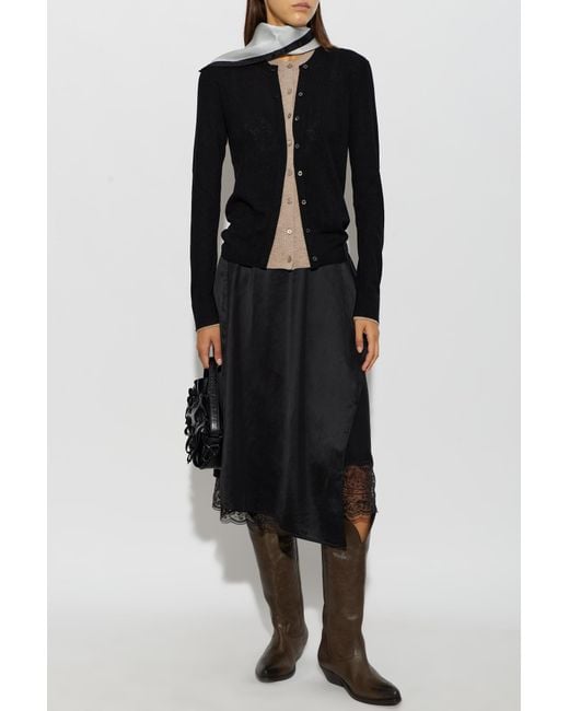 Acne Black Silk Cardigan