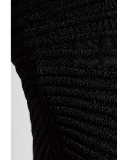 Alaïa Black Dress With Decorative Draping