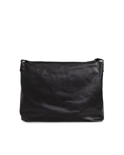 Lemaire Black Shoulder Bag 'Folio Large' for men