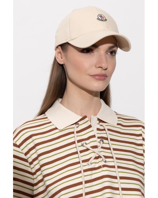 Moncler White Baseball Cap