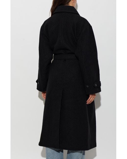 A.P.C. Black Wool Coat 'Lea'
