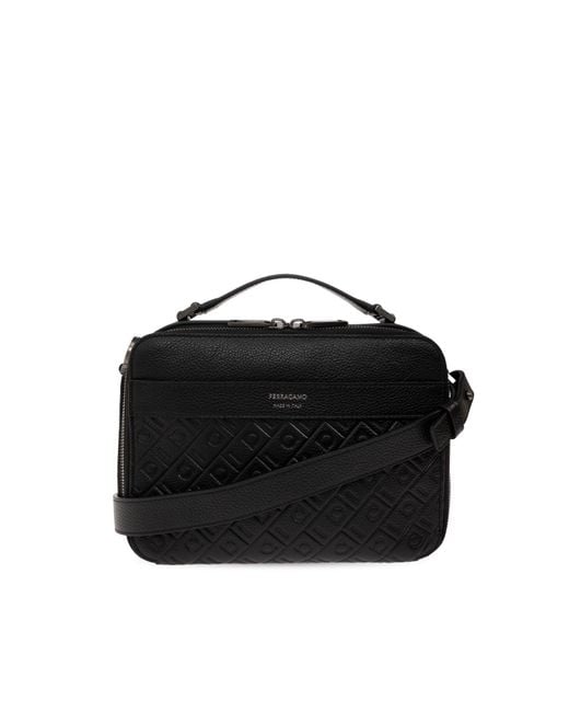 Ferragamo Black Leather Bag for men