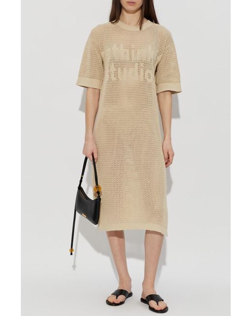 Rethinkit Studios Natural Cotton Dress With Side Slit