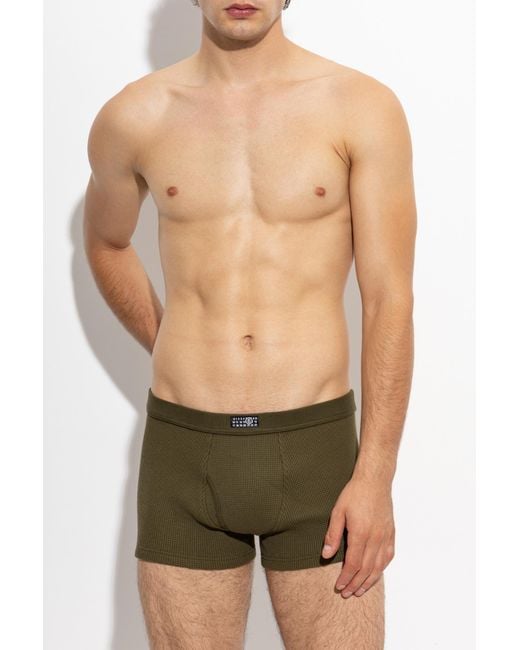 MM6 by Maison Margiela Green Cotton Boxers for men
