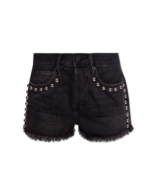 AllSaints Black ‘Heidi’ Denim Shorts