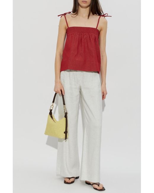 Samsøe & Samsøe White Trousers 'Saiben'