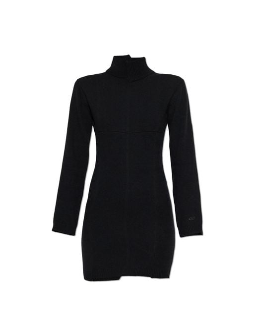 Vetements Black Dress With Stand-Up Collar