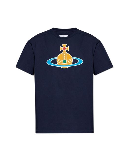 Vivienne Westwood Blue T-Shirt With Print for men