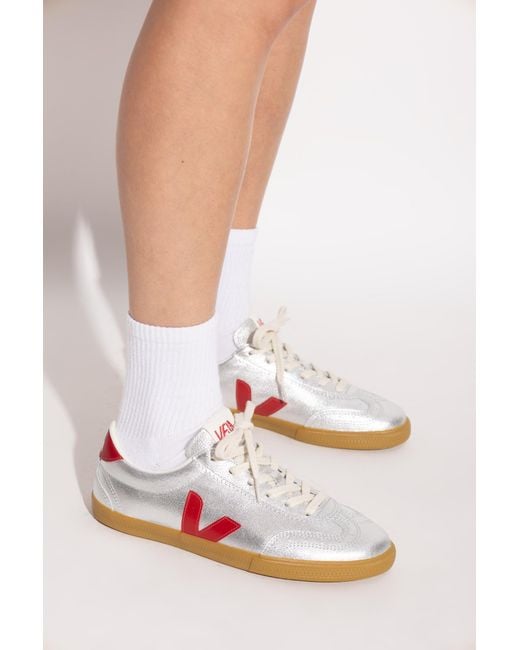 Veja White Sports Shoes "Volley O.T Leather"