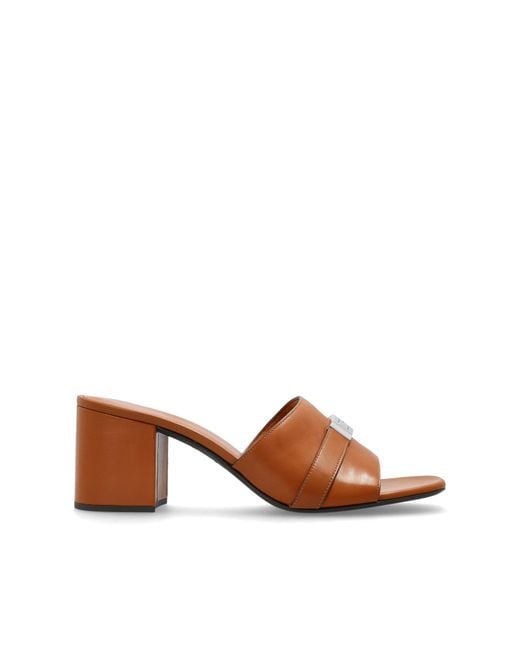 Tory Burch Brown 'Leelee' Heeled Mules