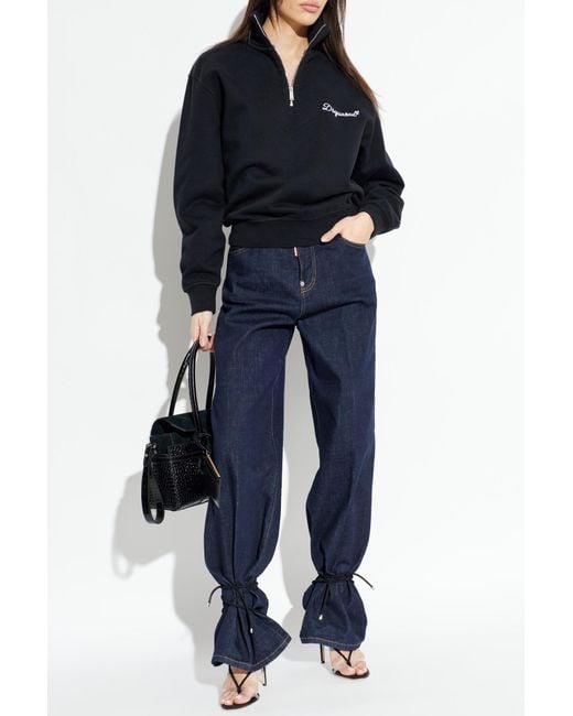 DSquared² Blue Sweatshirt With Logo