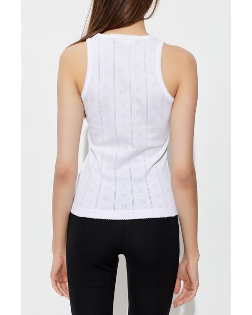 Ganni Black Top With A Patch