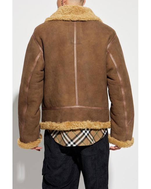 Burberry shearling mens deals