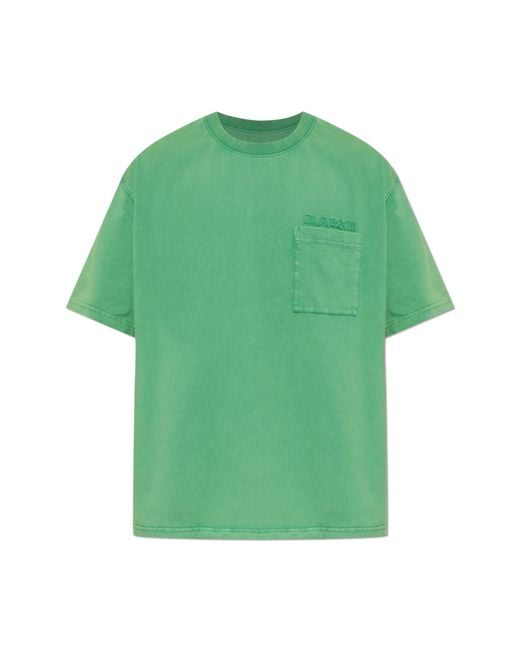 Marni Green T-Shirt With Pocket for men