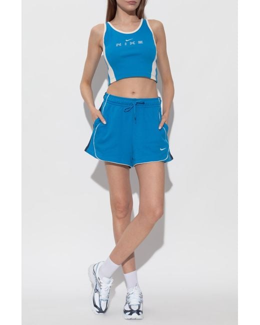 Nike Blue Shorts With Logo