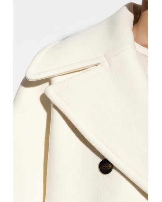 Jacquemus Blue Wool Coat 'Ovalo'