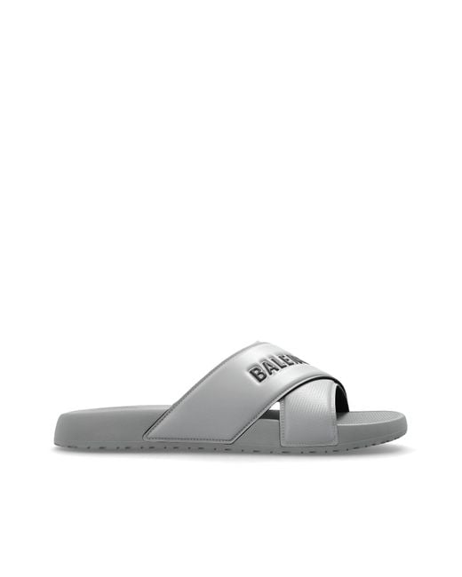 Balenciaga White 'Sporty Pool Slides' Slides for men