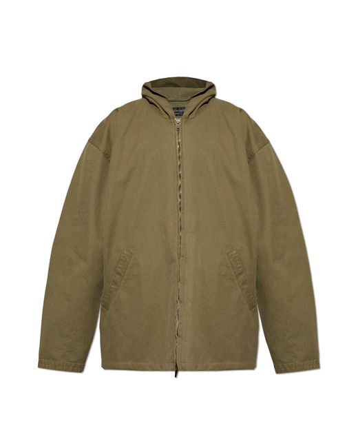 Balenciaga Green Hooded Jacket for men