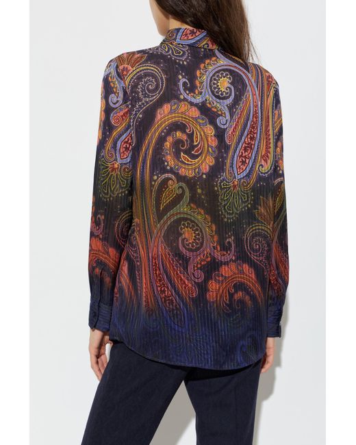 Etro Blue Patterned Shirt