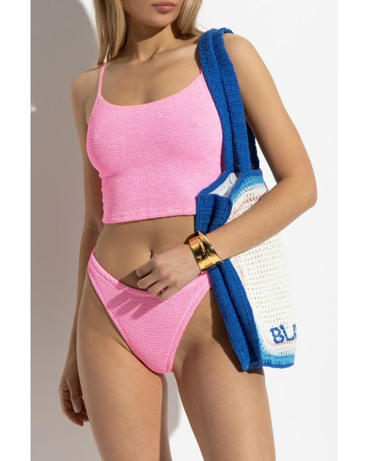 Hunza G Blue Two-Piece Swimsuit 'Strap'