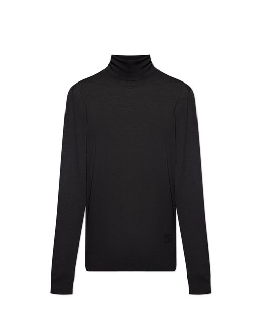 Dolce & Gabbana Black Wool Turtleneck, for men