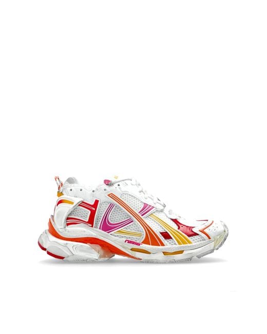 Balenciaga Red Sports Shoes 'Runner' for men