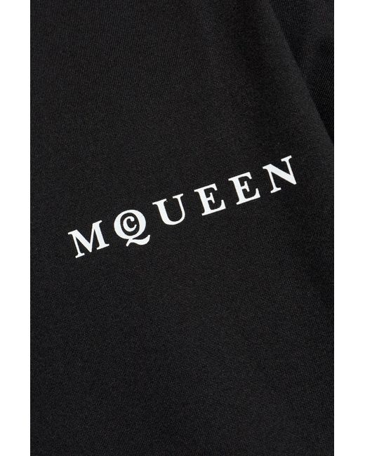 Alexander McQueen Black T-Shirt With Logo for men