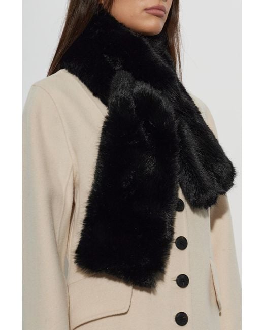 By Malene Birger Black Fur Scarf 'Pella'