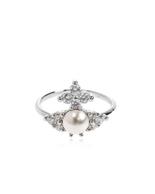 Vivienne Westwood White 'Feodora' Earrings