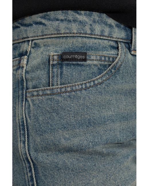 Courreges Blue Jeans With Pockets
