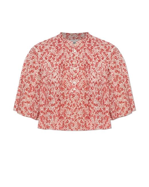 Isabel Marant Red Top "Veelia"
