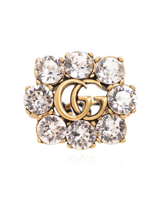 Gucci White Crystal Ring,