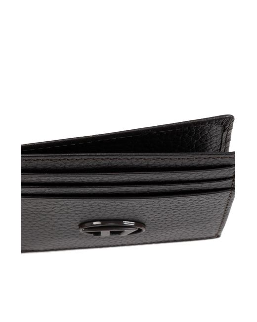 DIESEL Black Card Case 'Hissu' for men