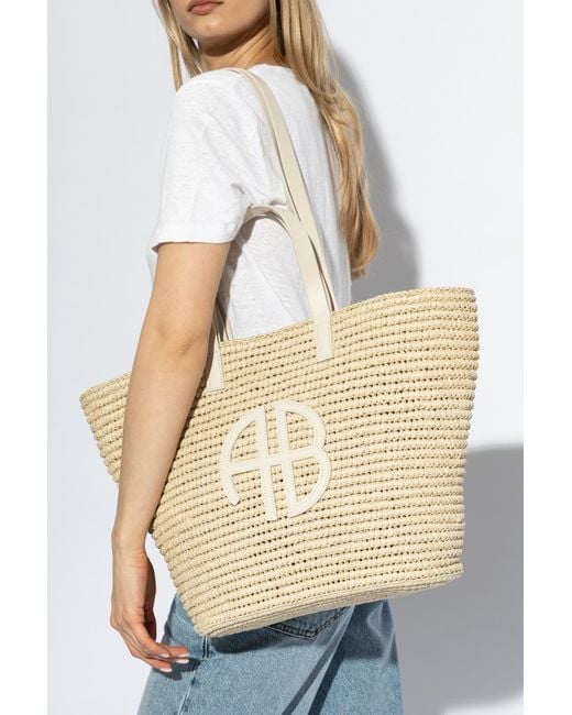 Anine Bing White Shopper Bag,