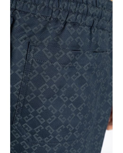 Givenchy Blue Logo Pattern Shorts for men