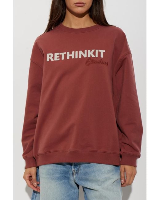 Rethinkit Studios Red Sweatshirt With Logo Patch