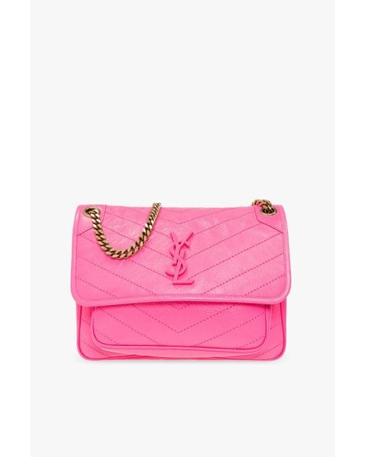 Saint Laurent Pink 'niki Medium' Shoulder Bag