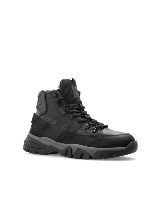 Bogner Black Ankle Boots "Mountain" for men