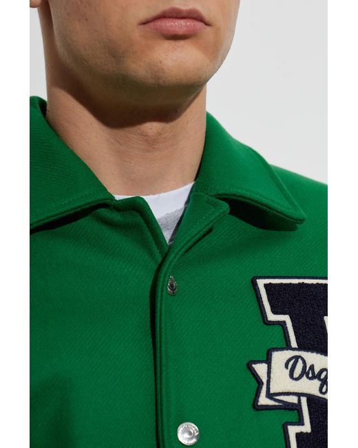 DSquared² Green Bomber Jacket for men