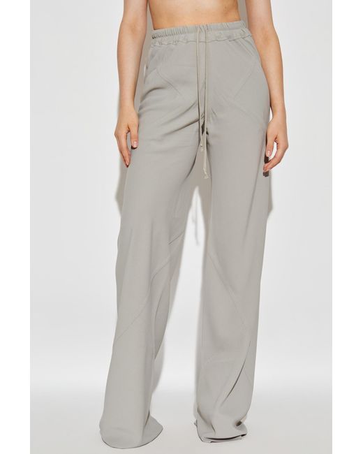 Rick Owens Gray Loose-Fit Trousers