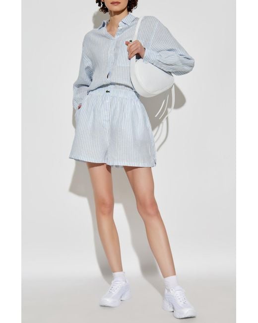 Lacoste Blue Linen Shorts