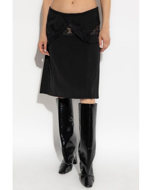 vetements lace dress Vetements Lace Insert Slip Mini Dress