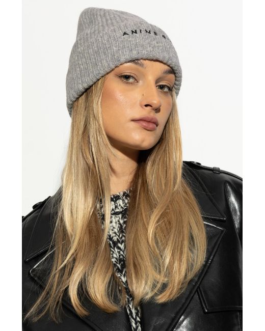 Anine Bing Gray Woolen Hat